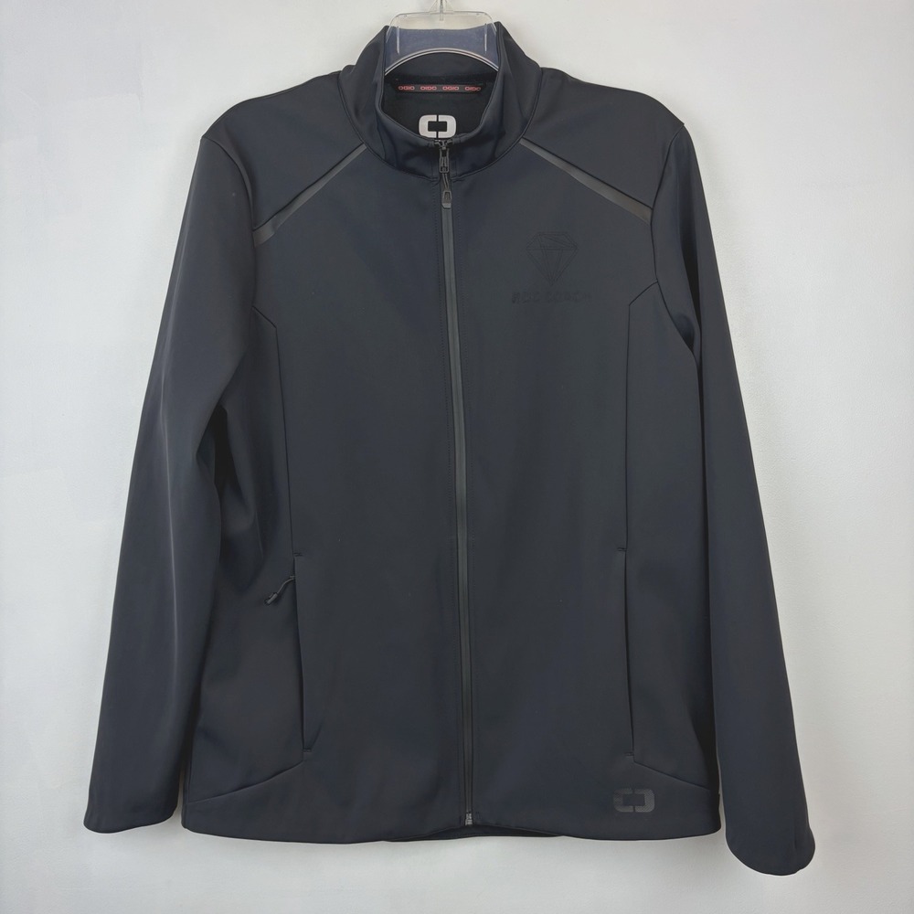 OGIO Exaction SoftShell Jacket Men XL Black Zip Water Repellent OG725 Read